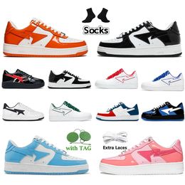 2024 Men designer SK8 Casual Shoes Low for women Sneakers Patent Leather Black White Blue pink Camouflage shoes Camouflage Skateboarding Sta jogging Sports Star