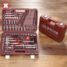 Screwdrivers Hand Tool Sets Car Repair Kit Set Mechanical Tools Box For Home 1 4 inch Socket Wrench Ratchet Screwdriver 230727