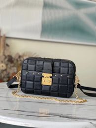 2023 new Designer Bag hourglass bag handbag Crossbody Bag Shoulder Bags Black Crocodile-Embossed Cow Leather Handbag 5A Quality Totes M59411 bags