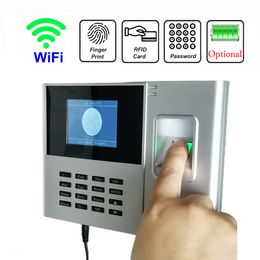 Recognition System WiFi 2000mAh Battery Option Fingerprint Time and Attendance Machine Card Employee Electronic Clock Management 230727