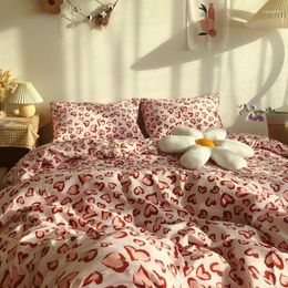 Bedding Sets Polyester 3PCS 1.2m Set Single Bed Colourful Lovely Pattern Pillowcase Bedsheet Duvet Cove Bedroom 150x200CM