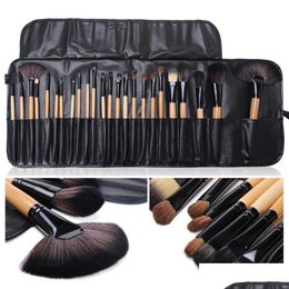 Other Health Beauty Items Wholesale Cosmetics Brushes Gift Bag Of 24 Pcs Makeup Brush Sets Professional Eyebrow Powder Foundation Dhk5V