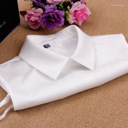 Bow Ties Formal Dress White Fake Collar For Women Girls Shirt Detachable Collars Solid Colour Mens False Blouse Neckwear