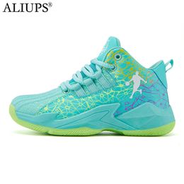 ALIUPS Size 31-40 Children Boys Brand Basketball Shoes Kids Sneakers Non-slip Sports Child Basket Trainer tennis Shoes