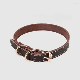 Dog Collars Leather Collar Padded Adjustable Durable Training Walking For Large Dogs Pitbull Pug Accessories Small