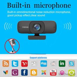 Webcams 1080P/2K Webcam for Cover Wide-Angle Rotation PlugPlay for Live Streaming Record R230728