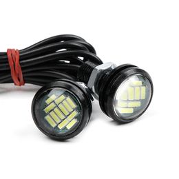 10Pcs Car LED Running Eagle Eye Lights Lamp DC 12V 15W 22mm Reverse Backup DRL Fog Light Daytime262r