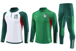 23 24 Mexico Men's Tracksuits badge embroidery Leisure sports suit clothing outdoor Sports training shirt