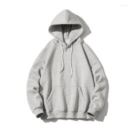 Men's Hoodies 2023 Spring Men White Mens Casual Hooded Sweatshirts Fashion Long Sleeve Pullover Male Oversized Basic Hoody Tops