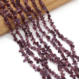 Beads 40cm Natural Purple Agates Stone Rock Freeform Chips Gravel For Jewelry Making DIY Bracelet Necklace Size 3x5-4x6mm