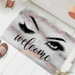 Carpets Eyelash Decorative Anti-slip Absorb water Bath Carpet 40x60cm Bathroom Kitchen Bedroon Floor Mats Indoor Soft Entrance Doormat R230728