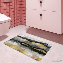 Carpets Gold and black painting peaks Doormat Kitchen carpet Entrance door mat bathroom mat Carpet in the bedroom Lounge Rug R230728