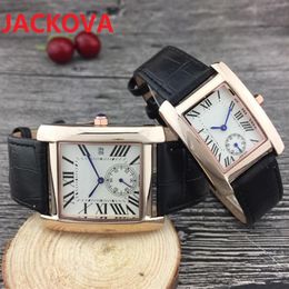 casual women men square dial watches dress famous designer leather strap quartz movement gift clock classic Sapphire waterproof bu2136