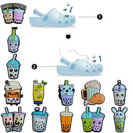 Shoe Parts Accessories Pattern Charm For Clog Jibbitz Bubble Slides Sandals Pvc Decorations Christmas Birthday Gift Party Favours Milk Otk9E