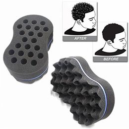 Brand Double Sided Wave-shaped Sponge garden Brushes Multi-holes Side Braid Hair Curl Wave Brush Hair Styling Tools260A