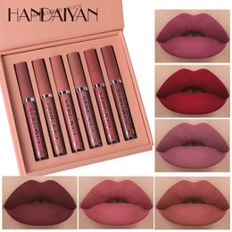 Lipstick HANDAIYAN Lipgloss Makeup liquid Lipstick Makeup Matte Long Lasting Waterproof Velvet Liquid Lips Cosmetics Fashion Lips Makeup 230727