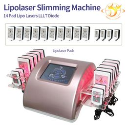 Slimming Machine 14 Pads Fat Reduction Lipo Laser Lipolaser Face Body Lift Ce Certification
