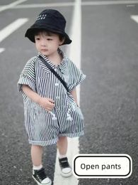 Clothing Sets Kids Baby Bodysuit Summer Thin Short Sleeve Outwear Sweetheart Creeper Net Red Fashionable Childrens