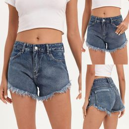 Women's Jeans Summer Woman Denim Shorts Fashion Hiphop Moustache Effect Ripped Casual Sexy Female Hipster Clothing