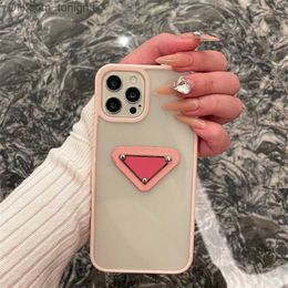 Cell Phone Cases Designer Transparent Phone Cases For IPhone 14 13 12 11 14Pro 14Plus 14ProMax Clear IPhone Case Metal Letters Mobile Phone Shell Z230728