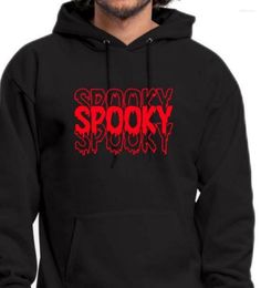 Men's Hoodies Halloween Red Spooky Graphics Fleece Hoodie Gothic Street Fashion Customizable Sweatshirts