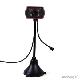 Webcams Computer Camera Led Webcam Desktop Computer Pc Video With Microphone Vision Camera Mini Camera R230728