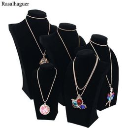 Jewelry Stand High Quality Luxury Velvet Black Color Jewelry Necklace Holder Pendants Display Choker Stand Rack Show Wholesale Price 5 Options 230727