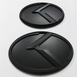 2pcs New 3D black K logo badge emblem sticker fit KIA OPTIMA K5 2011-2018 car emblems274g