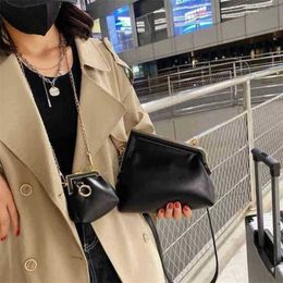 designer Top Design Luxury Bags high quality female solid Colour geometric Shoulder Messenger high-end buckle