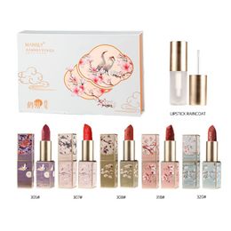 Lipstick Classical 5 pcs Packing Matte Solid Lipstick Set Waterproof Long Lasting Moisturising Lip Stick for Women Makeup Cosmetics Kit 230727