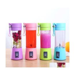 Fruit Vegetable Tools Electric Juicer Cup Mini Portable Usb Rechargeable Juice Blender And Mixer 2 Leaf Plastic Making Cups Dhbth Drop Dhd6S