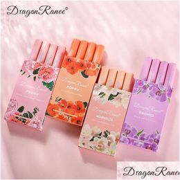 Other Health Beauty Items Dragon Ranee Makeup 4Pcs/Set Cigarette Lipstick Set Box Veet Matte Sexy Red Waterproof Long Lasting Non Dhfvj