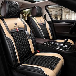 Universal Fit Car Accessories Seat Covers For Trucks Full Surrounded Design Durable PU Leather Adjuatable Five Seats Car Covers Fo248B