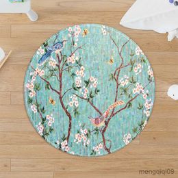 Carpets Chinese Style landscape Painting decoration round floor mat Bedroom Bathroom rug Study living Room Home decoration rug R230728