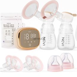 Breastpumps NCVI Double Electric Breast Pumps 4 Modes 9 Levels Extra Large Battery 4 Size Flanges 6 Nursing Dads 10 Breastmilk Storage Bags x0726