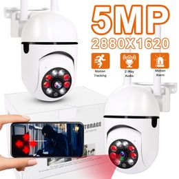 Pinhole Cameras Outdoor 5MP Surveillance Camera CCTV IP Wifi Waterproof External Security Protection Wireless Home Monitor Motion Trcking 230727