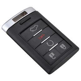 YENİ 5 Düğmeler Yonga Uzaktan Araba Anahtar Kılıfı Giriş Cadillac için Flip Fob Kapak Kesilmemiş Bıçak Yeni Yedek Araba Anahtarı Kabuk255r