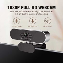 Webcams 1080P Full Webcam Plug Degree Wide Viewing Angle Webcam with Microphone For PC Laptop Desktop