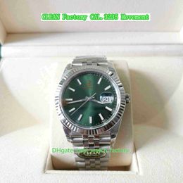 CLEAN Factory Mens Watch CF 41mm 126334 President Mint Green Dial LumiNova Watches Jubilee Bracelet CAL.3235 Movement Mechanical Automatic Men's Wristwatches