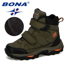 Boots BONA Style Winter Children's Snow Boots Boys Girls Fashion Waterproof Warm Shoes Kids Thick Mid NonSlip Boots 230728