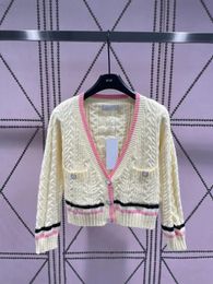 2023 Кардиган Осень Зимняя Леди модная горячая дизайнерская свитер Женщины с длинным рукавом цветочные печатные одежды Top Lady Frub