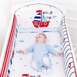 5 Pcs Cotton Cartoon Bumper For Newborn Kawaii Animal Bed Sheet Infant Crib Bedding Set Baby Organizer 201210264m