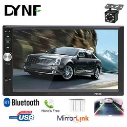 2Din Mp5 Player Mirrorlink USB AUX Bluetooth Hands Car DVD Player 7Inch Full Touch Screen Video out Rear View Camera236b