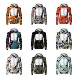 New Men's Hoodies 2024 Sublimation Blank Spring Autumn Long Sleeves Heat Transfer Hooded Sweatshirt Blanks For DIY Printing Image Logo
