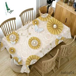 Table Cloth 3D Butterfly Flower Printing Rectangular Tablecloths for Table Wedding Decoration Coffee Tables Tablecloth Decor R230726