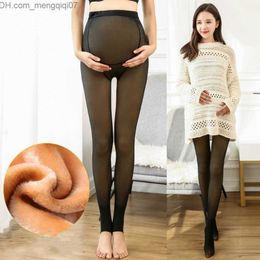 Maternity Bottoms Pregnant women's Pantyhose velvet suit 40-75kg mother's fake meat leg autumn and winter plush thick color barefoot Z230728