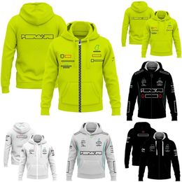 Felpa con cappuccio F1 Team Formula 1 Felpe con cappuccio 2022 Motorsport Casual Nuova stagione Felpa con cerniera Primavera Autunno Giacche da uomo oversize Co246x