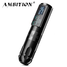 Tattoo Machine Ambition Vibe Wireless Pen Powerful Brushless Motor with Touch Screen Battery Capacity 2400mAh for Artists 230728