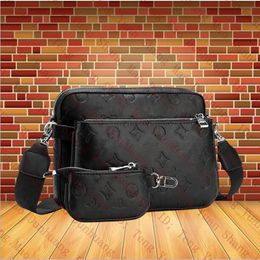 Designer Bags Men Leather Backpack TRIO Messenger Briefcases Fashion Shoulder Bag purse Travel School Bags Women Crossbody Handbags wallet M5875