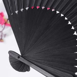 Chinese Style Products Chinese Style Black Vintage Hand Fan Folding Fans Dance Wedding Party Chinese Folding Fans Home Decoration